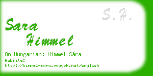 sara himmel business card